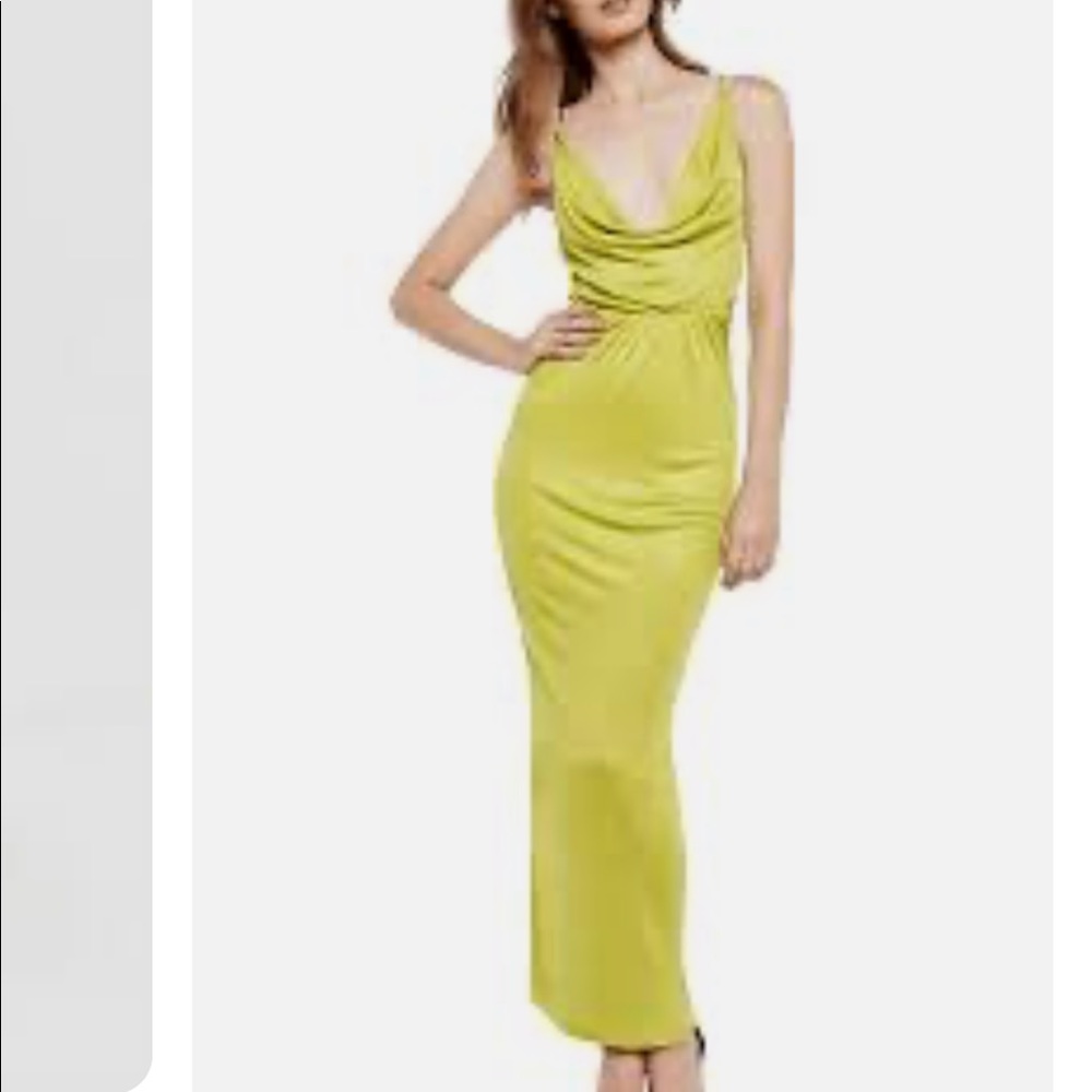 Bardot cowl neck maxi dress